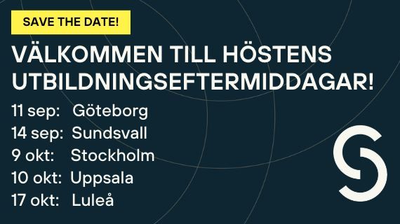 Save the date - nya datum i höst
