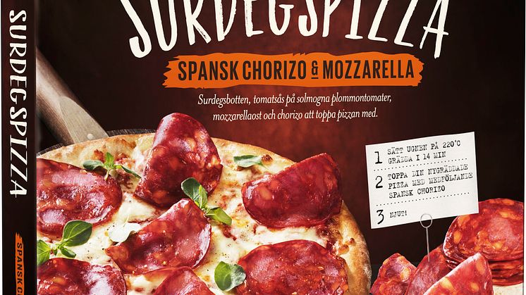 Spansk Chorizo & Mozzarella med en smakrik spansk chorizo 