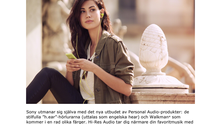 Sätt stil på musiken med Sonys nya utbud av Hi-Res Personal Audio 