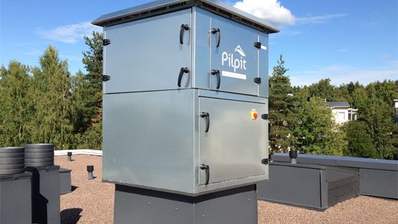 ebm-papst EC-fläkt i finländskt system som återvinner frånluften i flerbostadshus
