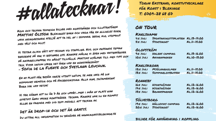Pressinbjudan  #allatecknar - för sommarlovslediga barn 
