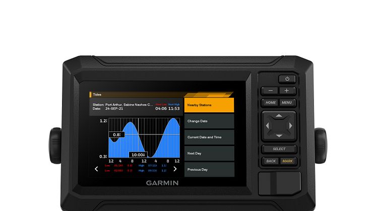 Garmin_ECHOMAP UHD2_5 Zoll_Grafische Gezeitendarstellung (c) Garmin Deutschland GmbH