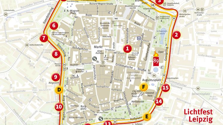 Plan Lichtfest Leipzig 2024