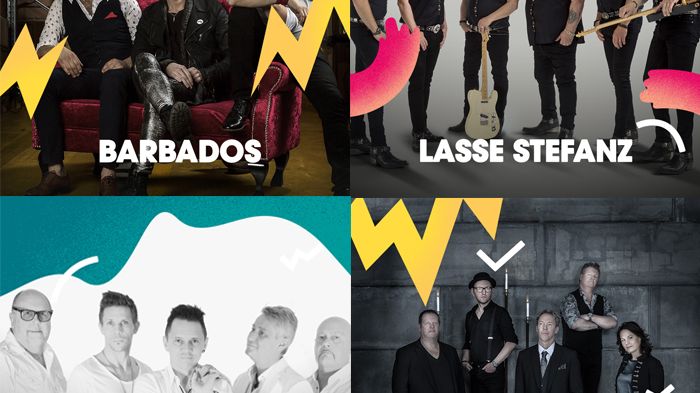 Barbados, Lasse Stefanz, Perikles, Grönwalls och sju andra akter ingår i årets dansbandsprogram på Malmöfestivalen. 