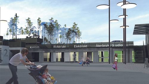 Älta kretsloppscentral - Skiss