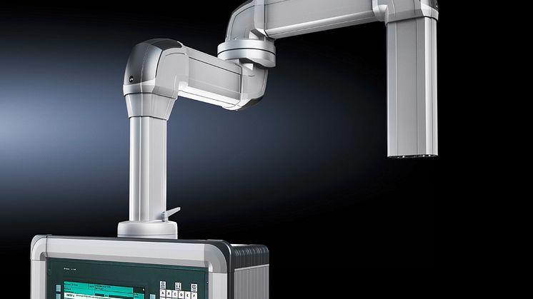 En ergonomisk arbetsplats byggd med modulsystem.