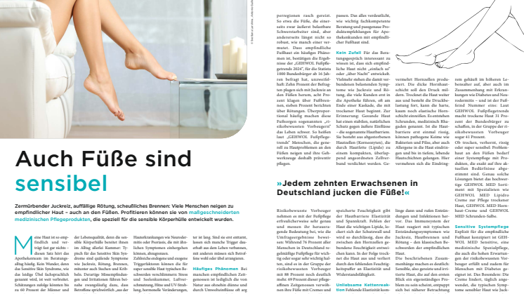 Sensitive Skin Syndrome: auch Füße sind sensibel