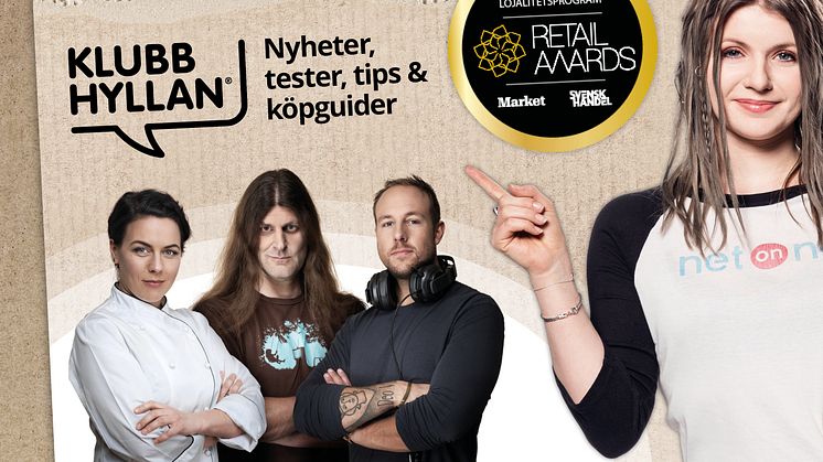 NetOnNets Klubbhyllan hyllad som Årets lojalitetsprogram i Retail Awards 
