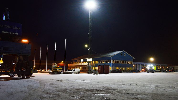 Mastbelysning Piteå Hamn