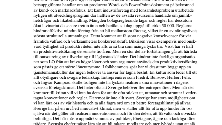 Vitalisera näringslivet!