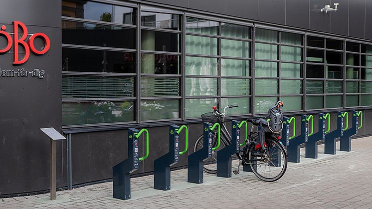 ÖBO och Västerporten är först i Örebro med digitala cykelställ.