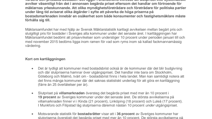 Mäklarsamfundet: Bristen på bostäder grundproblemet med stigande priser