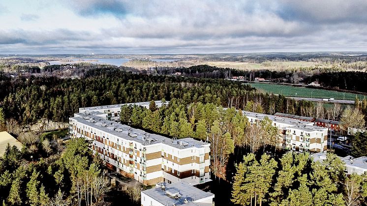 Hasselgatan 29-71 i Upplands Väsby ägs av allmännyttiga bostadsföretaget Väsbyhem.