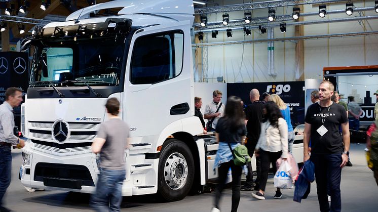 Monter för Mercedes-Benz Trucks i Sverige på Elmia Lastbil 24-27 augusti 2022