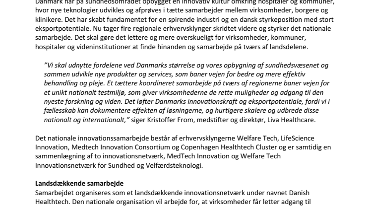 Stærkt nationalt partnerskab styrker dansk sundhedsinnovation