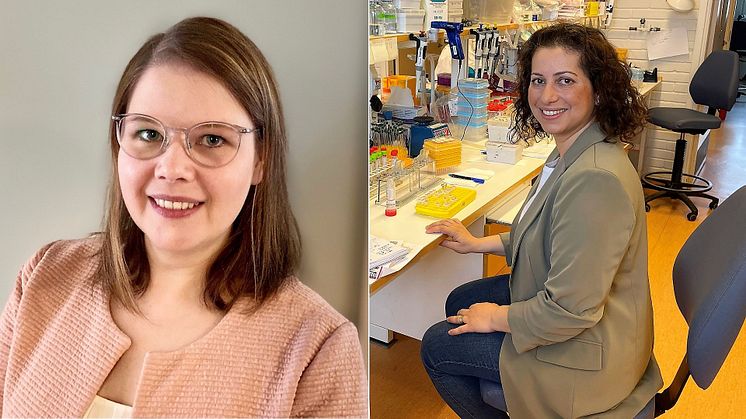 Stefanie Sandberg, projektledare för G4 Cancer Cure, och Nasim Sabouri, en av projektägarna. 