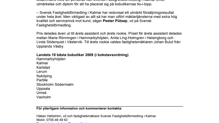 Kalmars mäklare bland de bästa i landet 