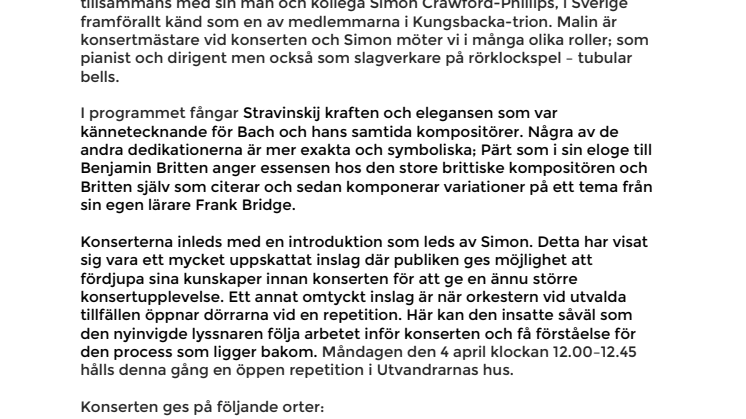Musica Vitae hyllar minnen av och till tonsättare.