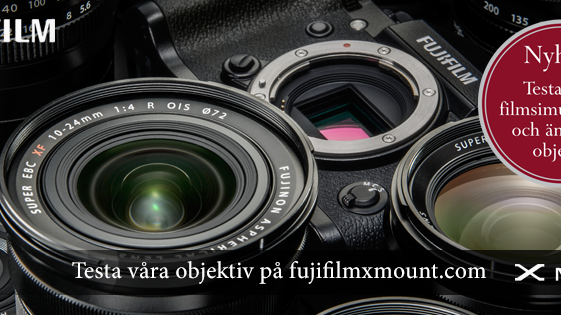 Testa våra objektiv på fujifilmxmount.com