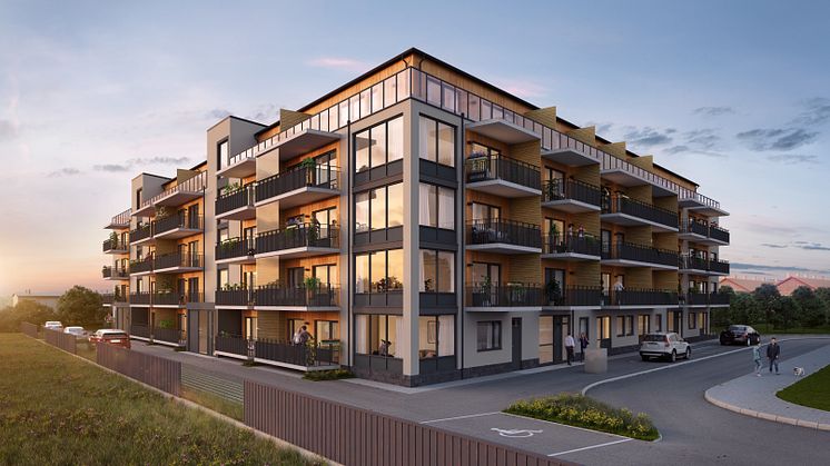 Nu har HSB påbörjat försäljningen av den femte och sista bostadsrättsföreningen i Folkets Park,  HSB brf Spelmannen