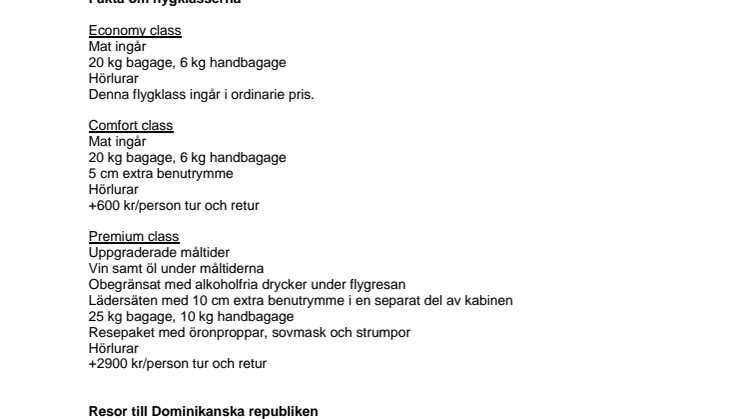 Bekvämare flygresa till Dominikanska republiken