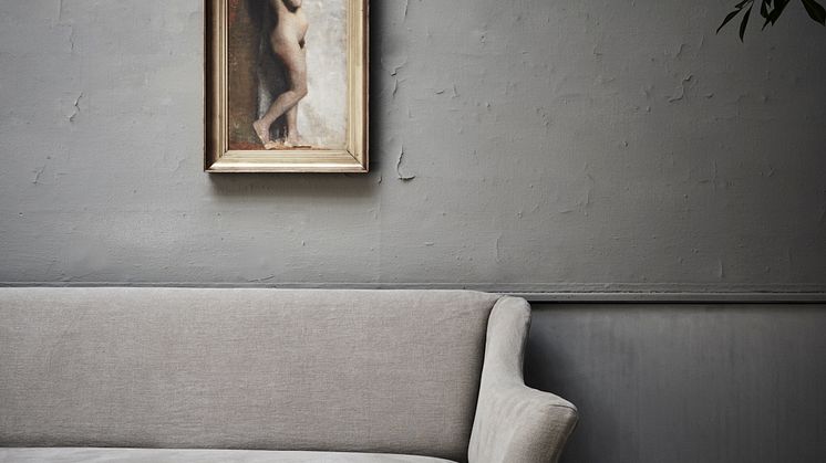 Hammershøi: Female Nude. Standing. In Profile Towards Right