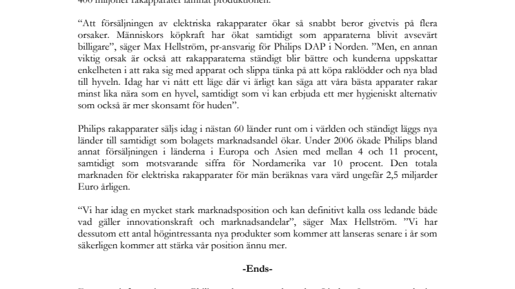 PHILIPS FIRAR SIN 500 MILJONTE RAKAPPARAT 