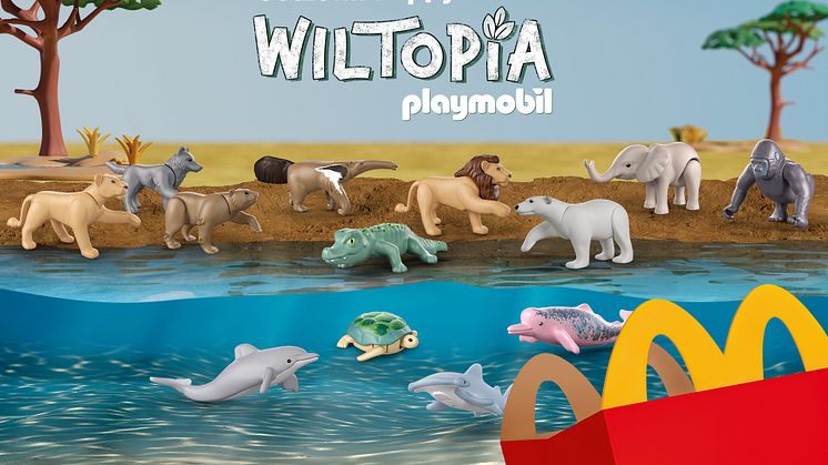 Die WILTOPIA Reihe im Happy Meal® umfasst insgesamt 14 Tierfiguren.