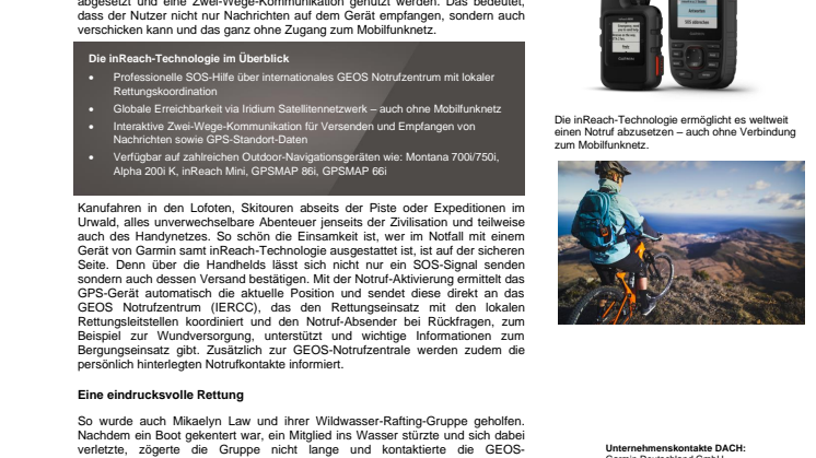 PM Garmin inReach 5.000 Rettungen