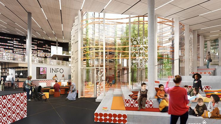 Kulturkorgen -  vy från bibliotek