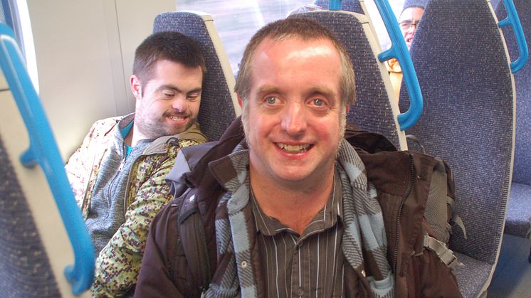 Max and Stuart on train