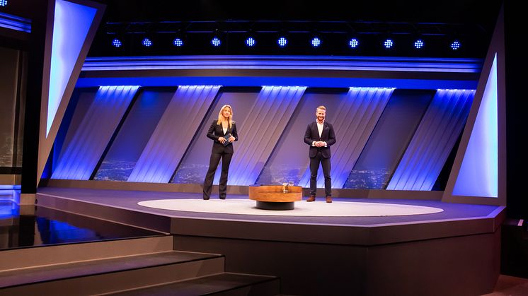 Kristin Kaspersen, programledare och Fredrik Kjell, VD HusmanHagberg AB