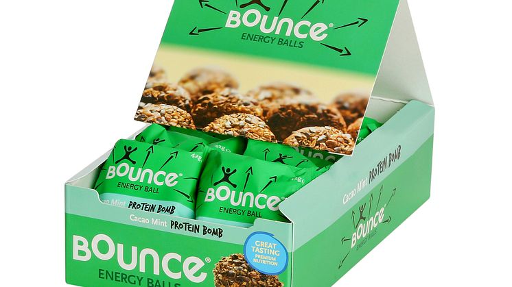 Bounce balls kakao mint borddisplay