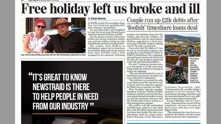 Daily Express report on Season timeshare victims