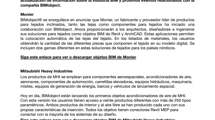 BIMobject Newsletter