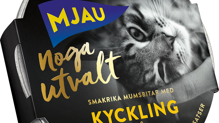 Mjau Noga Utvalt, mumsbitar med kyckling i sås