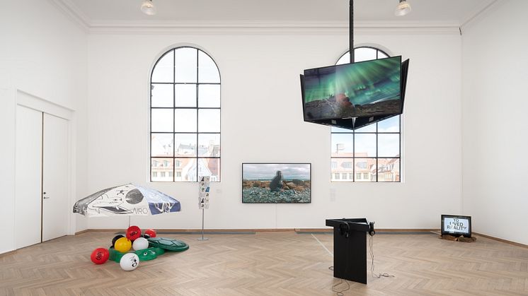 Installation view, New Red Order Presents: One if by Land, Two if by Sea. 