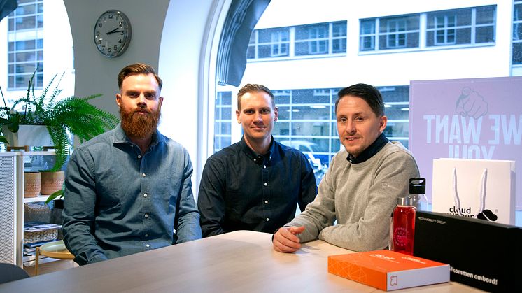 Johan Lennartsson Robin Freij och Nicolai Leo på Enklapack.jpg