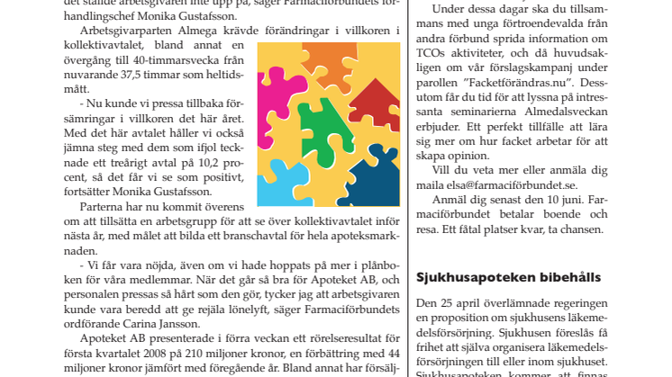 Nyheter från Farmaciförbundet 2008-05-07