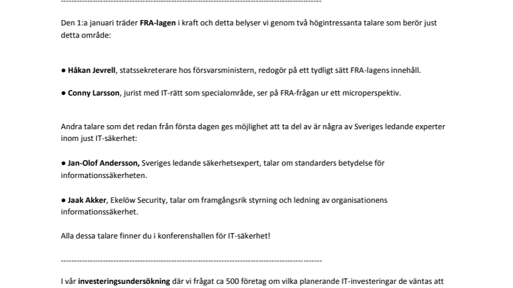 Exklusiv intervju med Sveriges ledande IT-säkerhetsexpert och FRA-frågan ur perspektiv som tydliggör – endast på expoIT24!