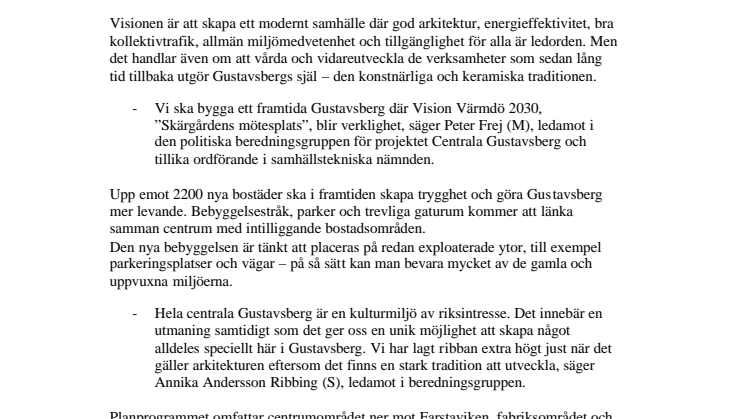Stora visioner för framtidens Gustavsberg