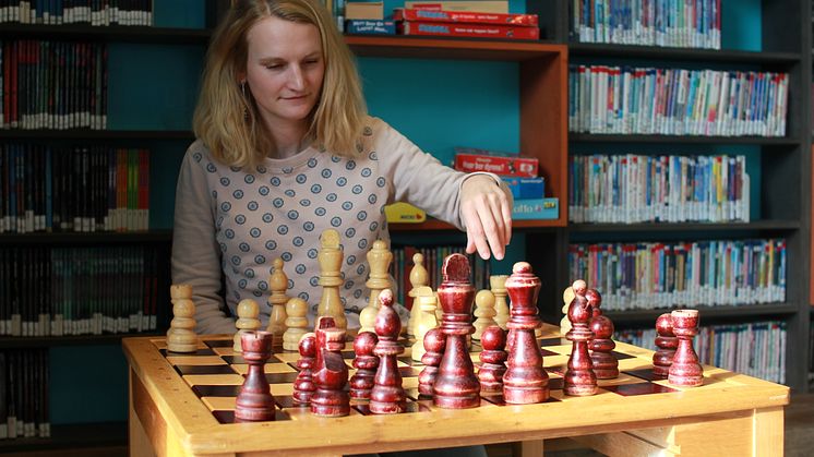 Silje Bjerke på Hovedbiblioteket