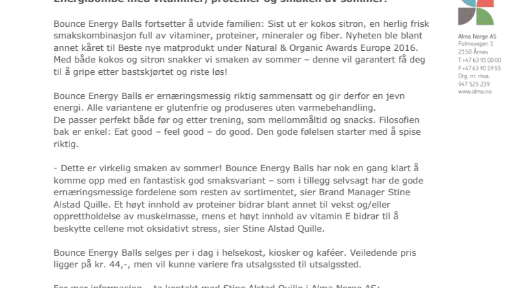 Energibombe med vitaminer, proteiner og smaken av sommer!