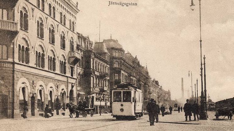 Lyktstolpar omkring 1905.