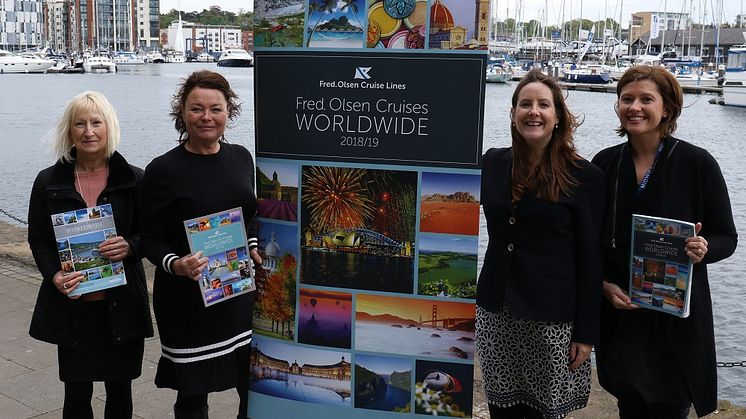 Representatives from Fred. Olsen’s three new staff-nominated charities for 2017/18 came together to celebrate on Ipswich Waterfront on 5th May 2017. 