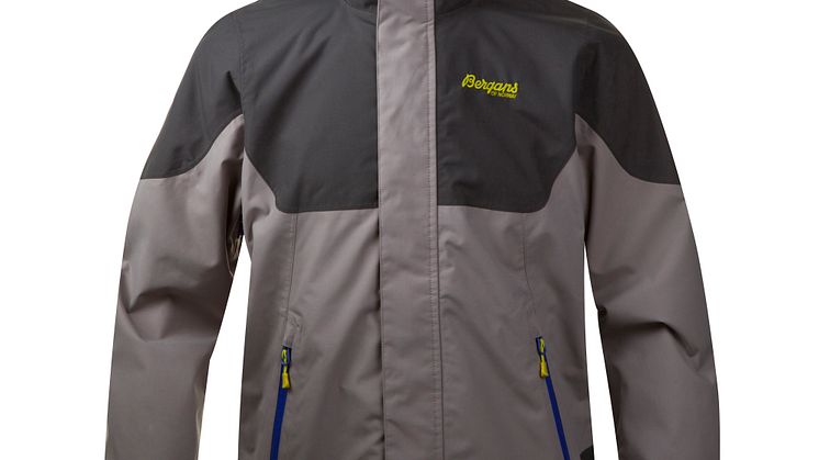 Evje Youth Jacket - Solid Light Grey/Solid Dark Grey/Warm Cobalt Blue