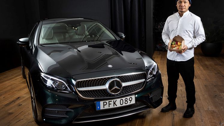 Mercedes öppnar popup med Sayan Isaksson 
