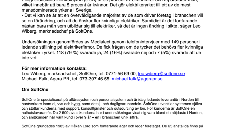 Elektriker vill ha fler kvinnliga kollegor