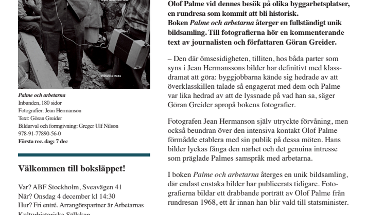 50 år sedan Palme blev statsminister. Ny bok samlar unik bildsamling på  Olof Palme från valåret 1968.
