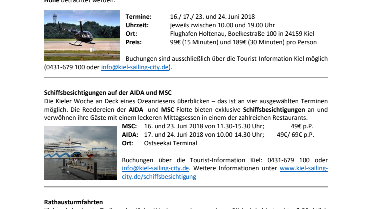 Nur noch 14 Tage bis zur Kieler Woche